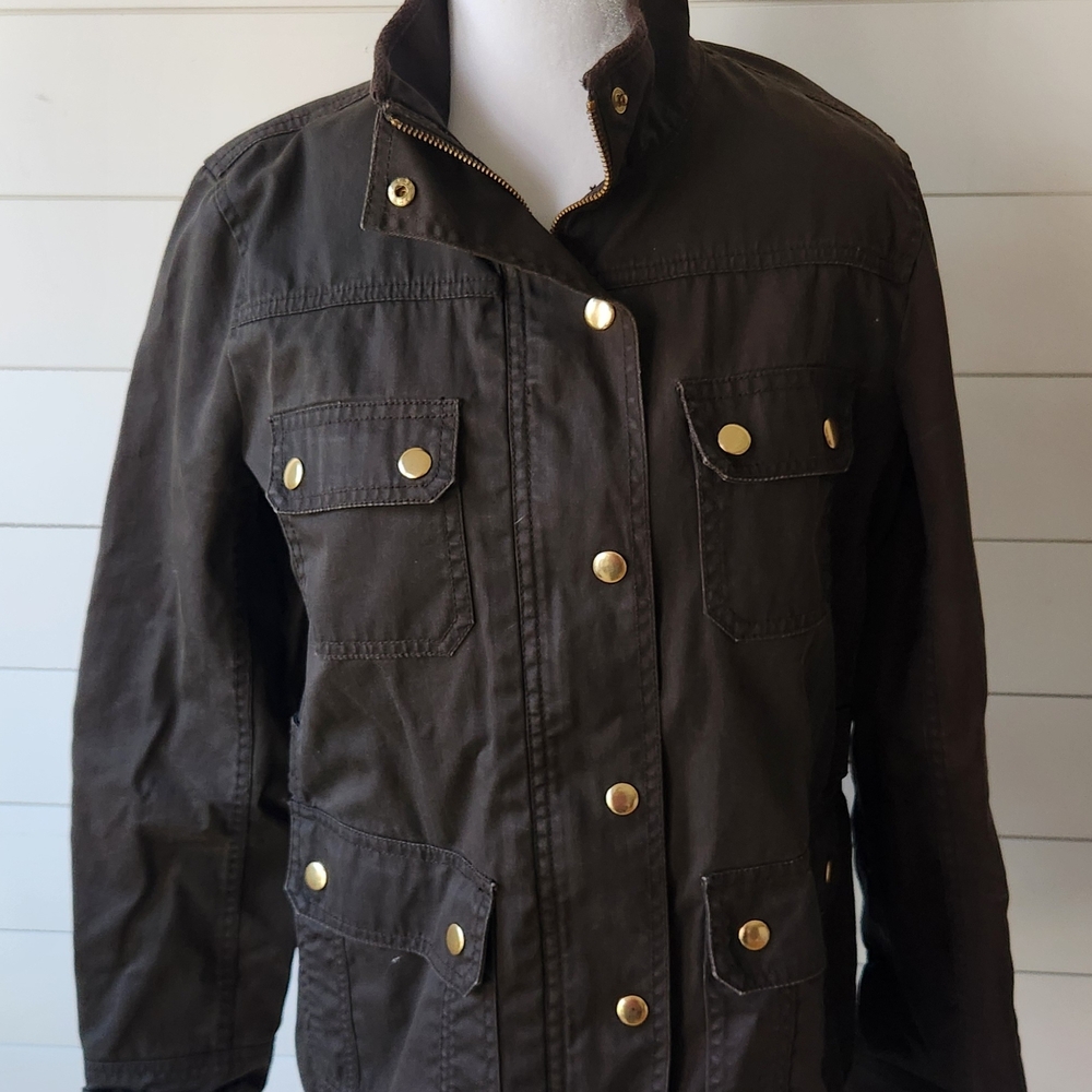 J.CREW Women's Army Green Relaxed Boyfriend Field Jacket   size:   S